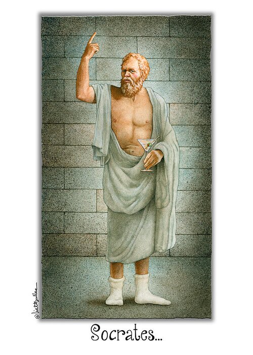 Will Bullas Greeting Card featuring the painting Socrates... #2 by Will Bullas