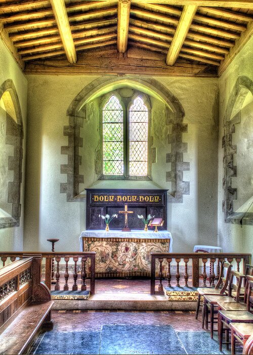 Aisle Greeting Card featuring the photograph St Swithuns Church Combe #2 by Mark Llewellyn