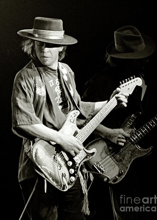 Stevie Ray Greeting Card featuring the photograph Stevie Ray Vaughan 1984 by Chuck Spang
