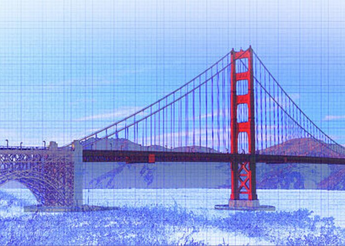 Photography Greeting Card featuring the photograph Suspension Bridge Over The Pacific #2 by Panoramic Images