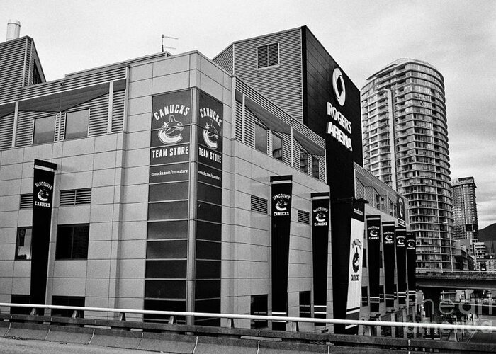 Rogers Greeting Card featuring the photograph the rogers arena home to the Vancouver Canucks BC Canada #2 by Joe Fox