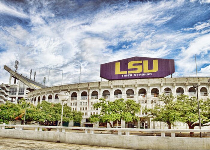 Tigers Greeting Card featuring the photograph Tiger Stadium Panorama - HDR by Scott Pellegrin