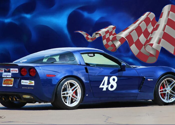 2007 Corvette Greeting Card featuring the photograph 2007 Z06 Corvette by Sylvia Thornton