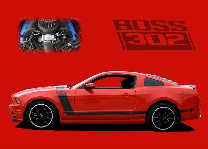 2013 Greeting Card featuring the photograph 2013 Mustang Boss 302 by Tim McCullough