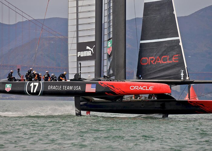 Cup Greeting Card featuring the photograph Oracle America's Cup #25 by Steven Lapkin