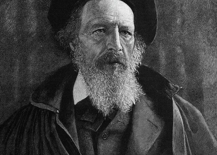 1892 Greeting Card featuring the painting Alfred Tennyson (1809-1892) #22 by Granger