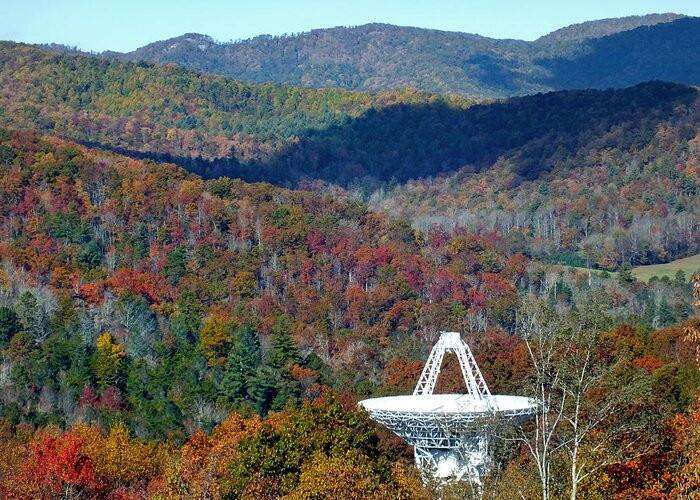 Duane Mccullough Greeting Card featuring the photograph 26 West Antenna and the Blueridge by Duane McCullough