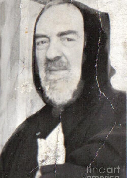 Prayer Greeting Card featuring the photograph Padre Pio #29 by Archangelus Gallery
