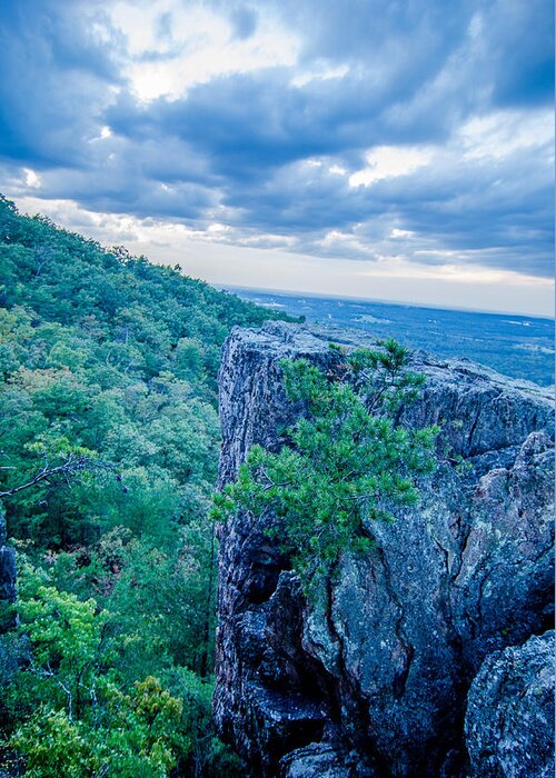 Aerial Greeting Card featuring the photograph Beautiful Aerial Landscape Views From Crowders Mountain Near Gas #3 by Alex Grichenko