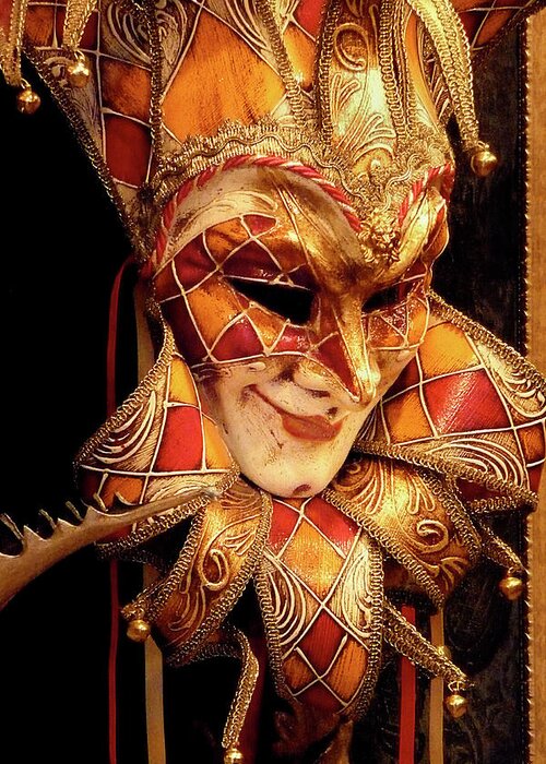Italy Greeting Card featuring the photograph Carnivale Mask 1 by Vicki Hone Smith