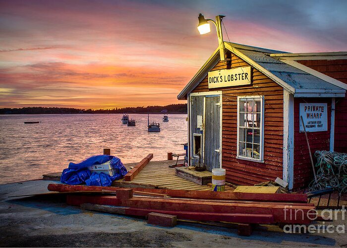 Architecture Greeting Card featuring the photograph Dick's Lobster #3 by Benjamin Williamson