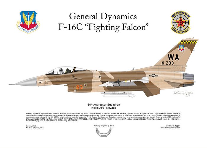 General Dynamics Greeting Card featuring the digital art F-16C Fighting Falcon #3 by Arthur Eggers