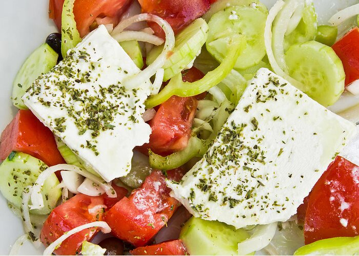 Appetizer Greeting Card featuring the photograph Greek salad #3 by Tom Gowanlock