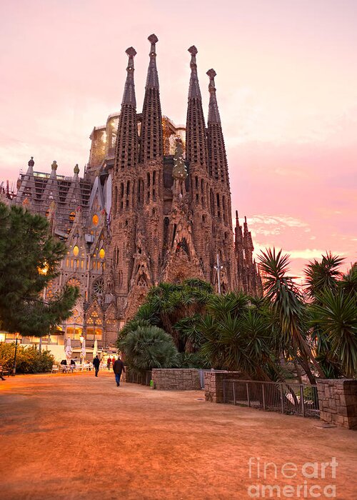 Architecture Greeting Card featuring the photograph La Sagrada Familia - Barcelona #3 by Luciano Mortula