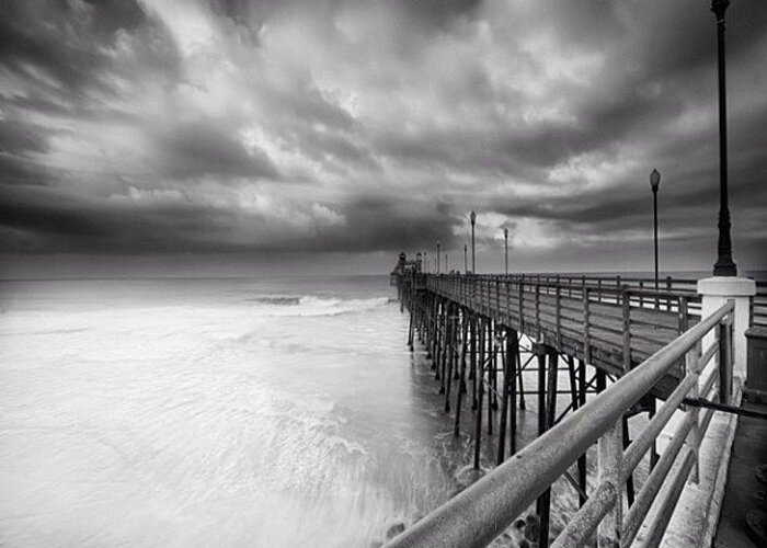  Greeting Card featuring the photograph Long Exposure Sunset At The Oceanside #3 by Larry Marshall