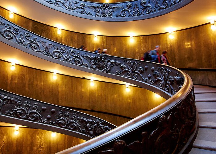 2013. Greeting Card featuring the photograph The Vatican Stairs #5 by Jouko Lehto