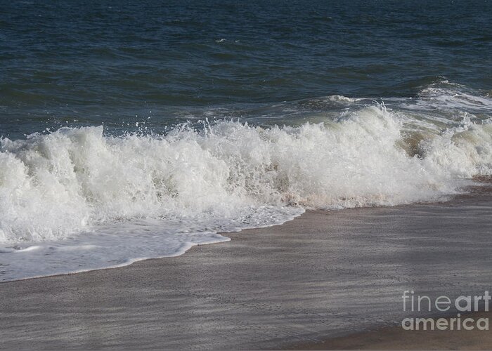 Dewy Beach Greeting Card featuring the photograph The Wave #3 by Arlene Carmel