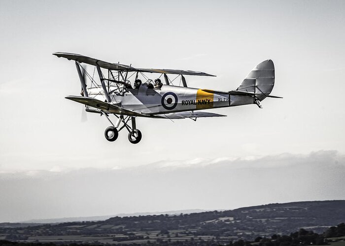 De Havilland Greeting Card featuring the photograph Tiger Moth #3 by Chris Smith