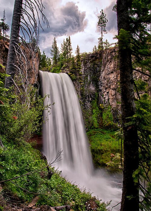 Water Greeting Card featuring the photograph Tumalo Falls #3 by Cat Connor