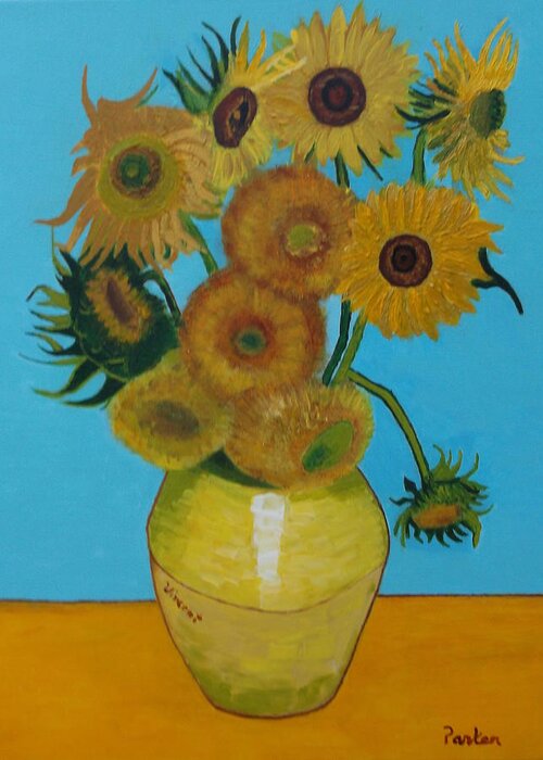 6 x 6 gc_57670_2 Set of 12 3dRose Van Gogh 1888 Sunflower Painting Greeting Cards