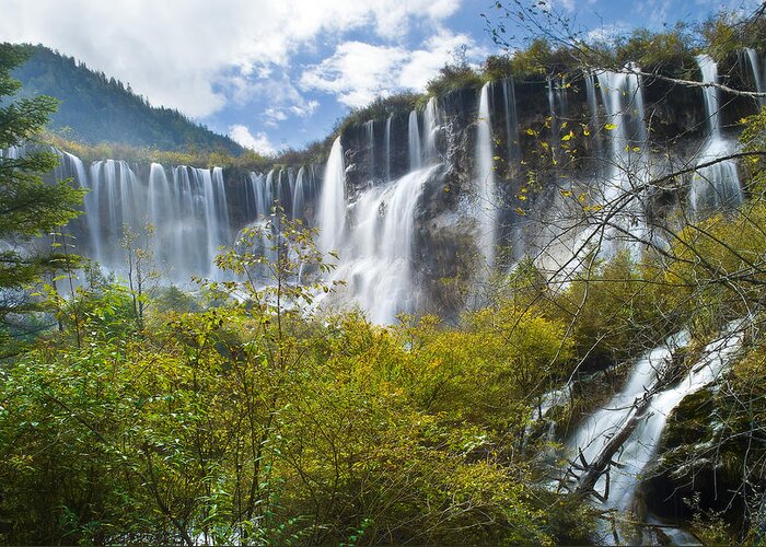 Waterfall Greeting Card featuring the photograph Waterfall #3 by Ng Hock How