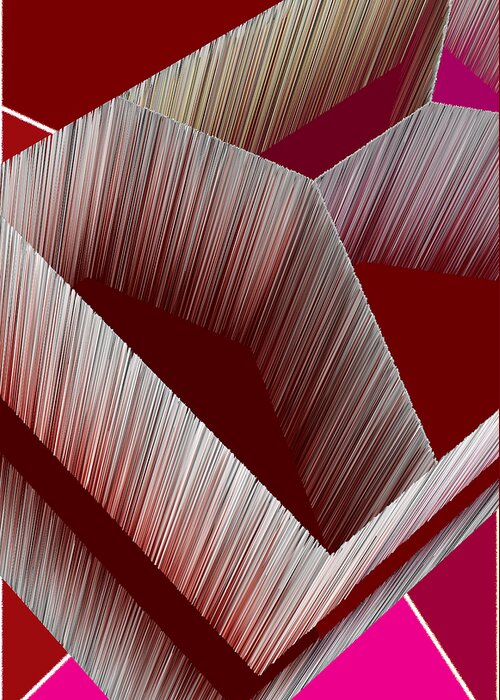 3d Greeting Card featuring the digital art 3D Abstract 13 by Angelina Tamez