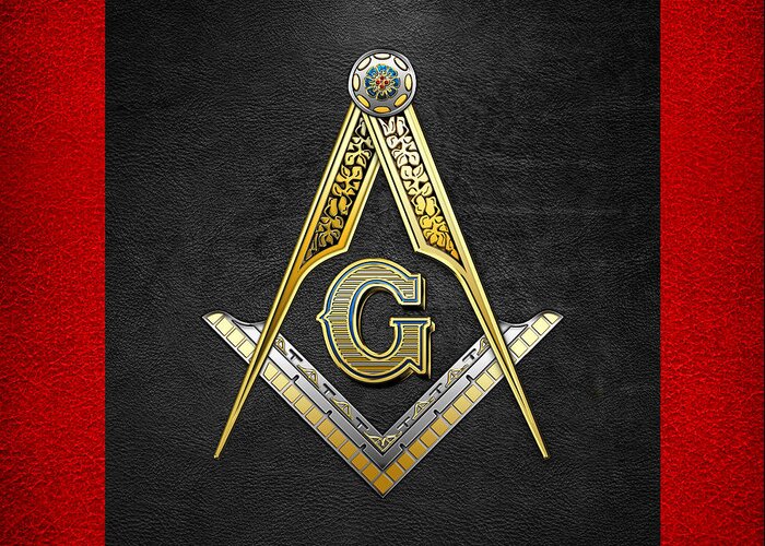 'ancient Brotherhoods' Collection By Serge Averbukh Greeting Card featuring the digital art 3rd Degree Mason - Master Mason Masonic Jewel by Serge Averbukh