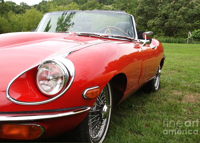 Car Greeting Card featuring the photograph Jaguar E-Type by Neil Zimmerman