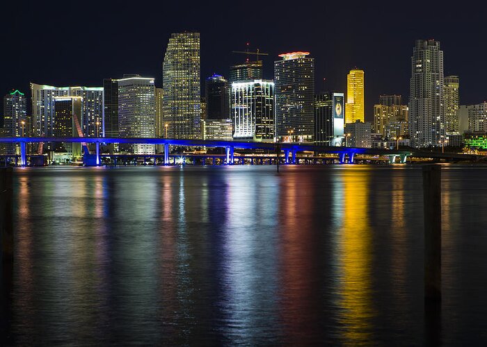 Architecture Greeting Card featuring the photograph Miami Downtown Skyline by Raul Rodriguez