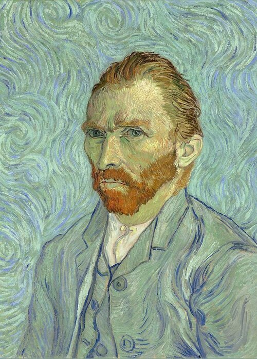Vincent Van Gogh Greeting Card featuring the painting Self Portrait #4 by Vincent Van Gogh