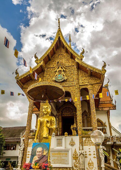 Ancient Greeting Card featuring the photograph Temple Thailand #4 by Aoshi Vn