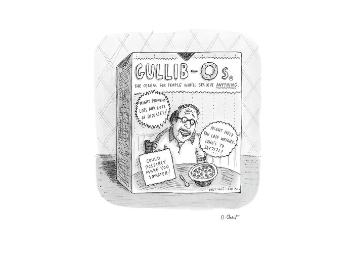 Advertisement Greeting Card featuring the drawing New Yorker August 27th, 2007 by Roz Chast