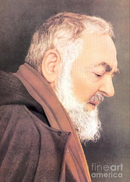 Father Greeting Card featuring the photograph Padre Pio #45 by Archangelus Gallery