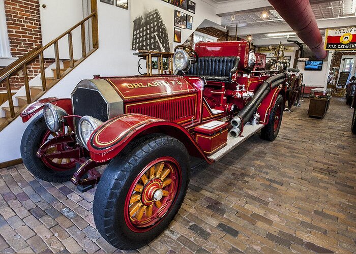 Fire Engine Greeting Card featuring the photograph 1915 LaFrance Fire Engine #5 by Rich Franco