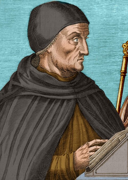 Science Greeting Card featuring the photograph Albertus Magnus, Medieval Philosopher #5 by Science Source