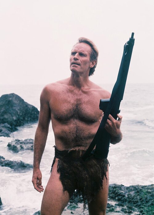 Planet Of The Apes Greeting Card featuring the photograph Charlton Heston in Planet of the Apes #5 by Silver Screen