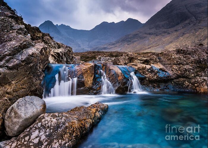 Afternoon Greeting Card featuring the photograph Fairy Pools #5 by Maciej Markiewicz