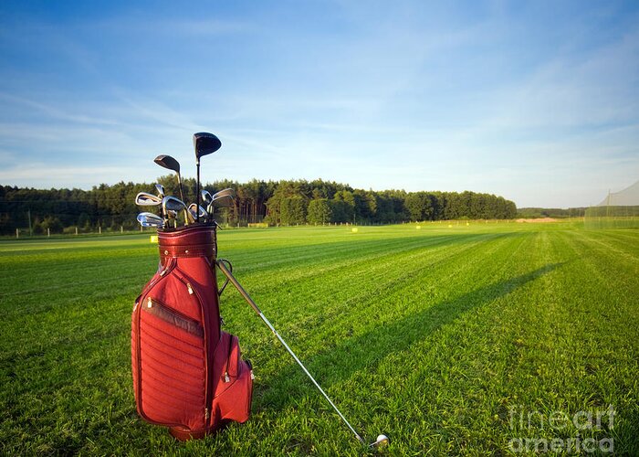 Golf Greeting Card featuring the photograph Golf gear #5 by Michal Bednarek