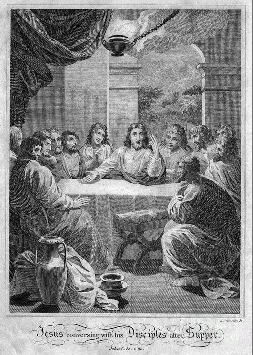 18th Century Greeting Card featuring the drawing The Last Supper #5 by Granger