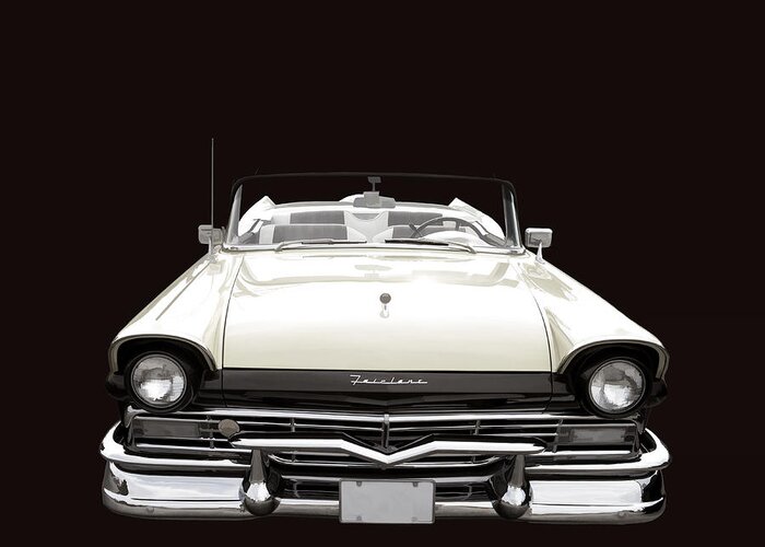 Ford Greeting Card featuring the photograph 50s Ford Fairlane Convertible by Edward Fielding