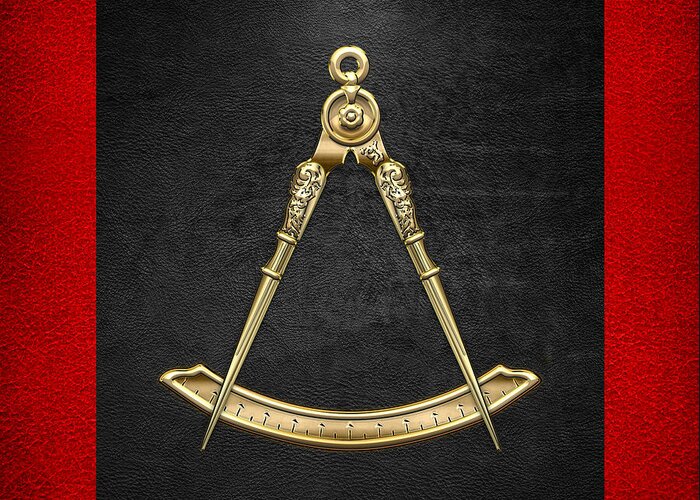 'ancient Brotherhoods' Collection By Serge Averbukh Greeting Card featuring the digital art 5th Degree Mason - Perfect Master Masonic Jewel by Serge Averbukh