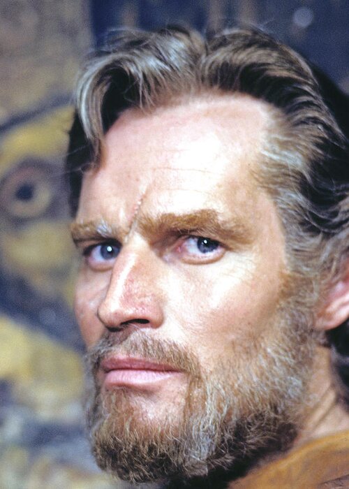 El Cid Greeting Card featuring the photograph Charlton Heston in El Cid #6 by Silver Screen