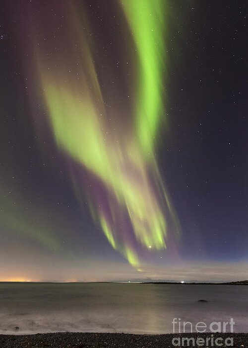 Northern Lights Greeting Card featuring the photograph Northern Lights Iceland #10 by Gunnar Orn Arnason