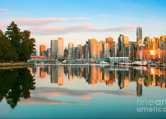 Canada Greeting Card featuring the photograph Vancouver Sunset #2 by JR Photography