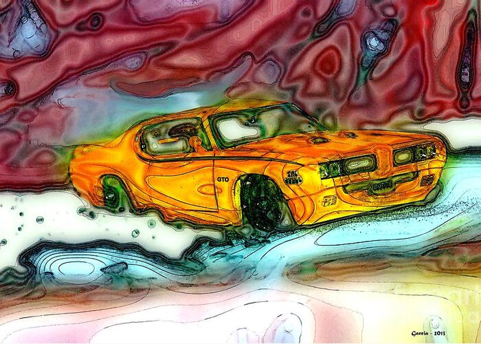 1969 Pontiac Gto Greeting Card featuring the photograph 69 Pontiac G T O by Phillip Garcia