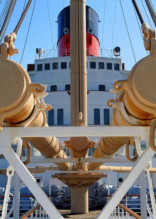 Rms Greeting Card featuring the photograph RMS Queen Mary #7 by Jeff Lowe