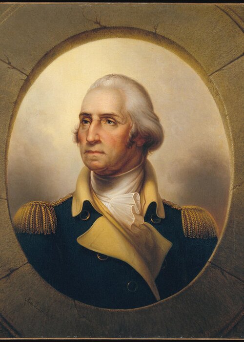 Rembrandt Peale Greeting Card featuring the painting George Washington #16 by Rembrandt Peale