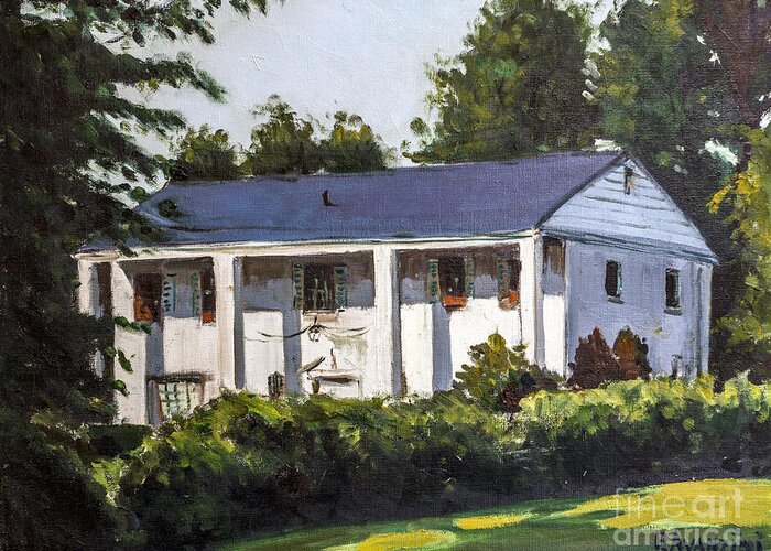 Usa Greeting Card featuring the painting 8907 Transue Drive Bethesda Maryland Circa 1979 by Pablo Avanzini