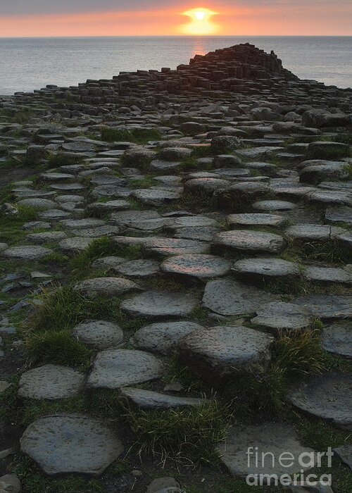 Landscape Greeting Card featuring the photograph The Giants Causeway #9 by John Shaw