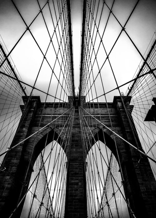 Brooklyn Bridge Arches Greeting Card featuring the photograph A Brooklyn Perspective by Az Jackson